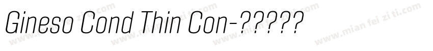 Gineso Cond Thin Con字体转换